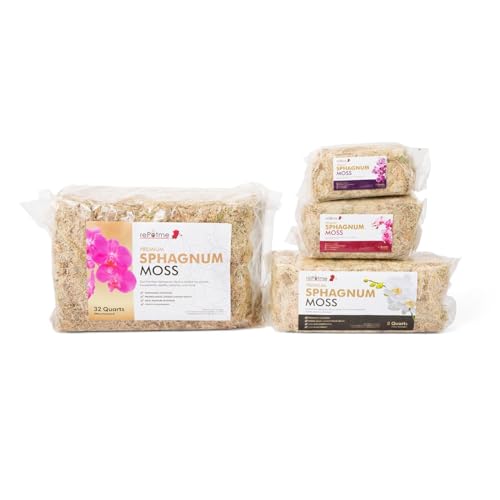 Premium Organic Sphagnum Moss, Orchid Moss - 8 Quarts (When Hydrated) - style: 8 Quarts