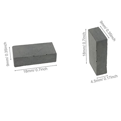 Woohome 350 PCS Gray Mini Wall Bricks Miniature Bricks Figurine Model Brick Building Set Fake Bricks with Scraper for Fairy Garden Landscaping Accessories, 1:16 Scale - color: Grey 350