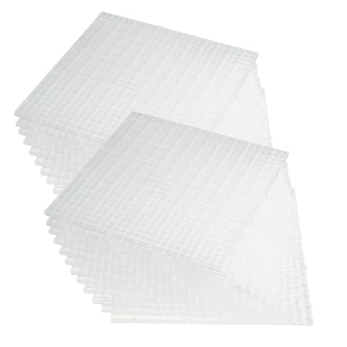 24 Pcs Aquarium Fish Tank Divider Plastic Egg Crate Filter Bottom - size: L 24pcs