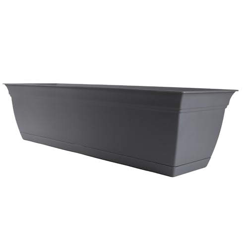 The HC Companies 30" Eclipse Plastic Window Box 7.76"x29.98"x6.57" Plastic Eclipse in Warm Gray Color - color: Warm Gray, size: 30"