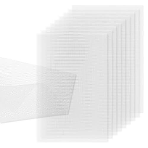 lasuroa 10pcs Flower Pot Hole Mesh Pad | 11.8x7.8 Inch Bonsai Mesh Drainage Screens Plant Pot Drainage Meshes for Preventing Clart Leakage (White) - color: White