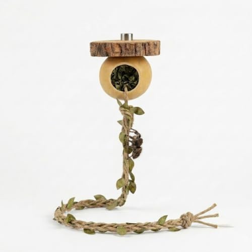 Magnetic Jumping Spider Hide Moss Cave Cork Bark Lid Enclosure | Magnet mount for acrylic/glass terrariums to 5mm. 40cm hemp vine. Hanging cork bark lid, preserved moss. For spiders & geckos