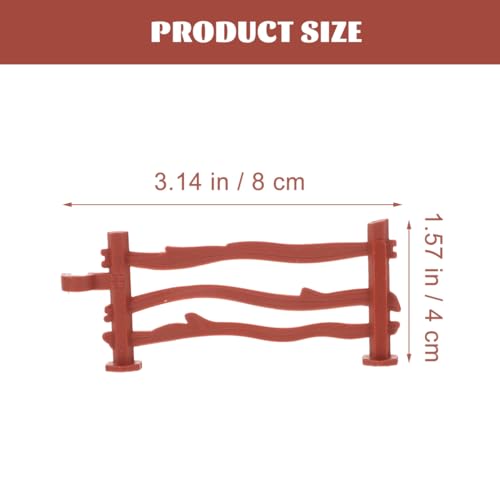 Toyvian Fence Model Toy Mini Decorative Fence Ornament with Buckle Connection DIY Accessories for Garden Flowerbed Farm Patio Lawn Decor Kids Role Play and Tabletop Display
