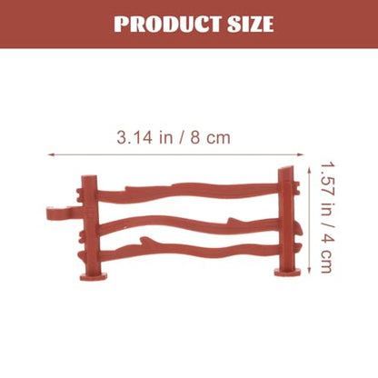 Toyvian Fence Model Toy Mini Decorative Fence Ornament with Buckle Connection DIY Accessories for Garden Flowerbed Farm Patio Lawn Decor Kids Role Play and Tabletop Display
