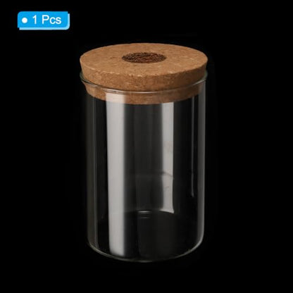 PATIKIL 6.3"x3.3" Plant Propagation Terrarium, Glass Cylinder Vase Desktop Glass Planter with Cork Stopper for Hydroponic Plants Centerpieces - size: 25.4 Ounces