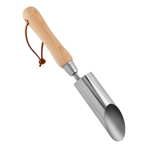 Bulb Planter Tool, 11" Stainless Steel Bulb Planter Tool, Garden Bulbs Transplanter Tools, Manual Hole Digger with Wood Handle, Dibble Tools for Seeding Planting, Flower Planters