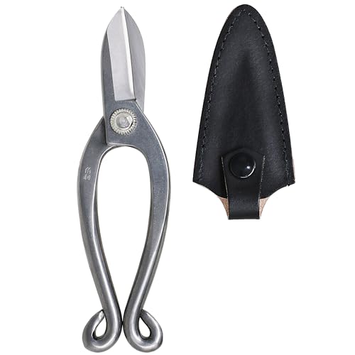 KAKURI Ikenobo Shears Japanese Flower Scissors for Fresh Flower Arranging 6.5" Professional Floral Scissors, Japanese Stainless Steel, Silver, Made in JAPAN