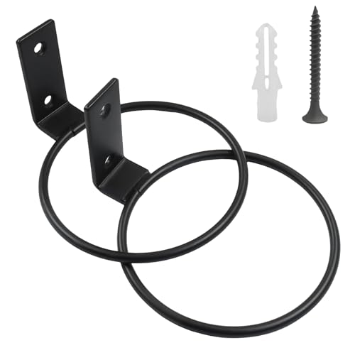 Piutouyar 4 Inch Wall Mounted Flower Pot Holder Ring Plant Hangers, 2 Pcs | Heavy Duty Metal Planter Hooks Bracket, For Hanging, For Garden, Indoor, Outdoor Use - size: 4 Inch