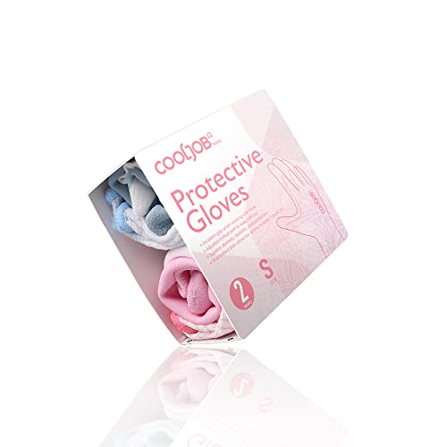 COOLJOB 2 Pairs Gardening Gloves for Women, Breathable Rubber Coated, S | Blue & Pink, Textured Latex Palm, Breathable Polyester Liner, Flexible Fit, Machine Washable, Women's Garden Gloves - color: Sakura Pink, Light Blue, size: Small (Pack of 2)