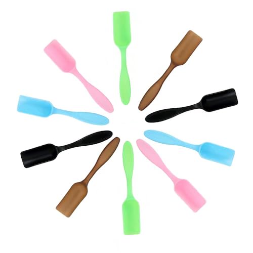 10Pcs Colorful Plastic Mini Gardening Shovel Spoons Soil Scoops(Multicolor) - color: Multicolor