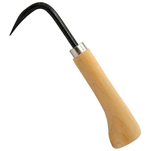 KAKURI Root Hook Japanese Gardening Tool for Loosing Soil 8.2", Root Pick Repotting Tool for Bonsai and Gardening, Japanese Hand Forged Carbon Steel, Made in Japan