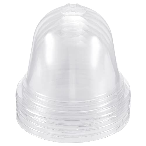PATIKIL 5-Pack 4.1" Plant Humidity Dome Round Plant Cover Clear 10.5cm | Plastic Garden Cloche Dome, Reusable, for Outdoor Frost Freeze Protection, Mini Greenhouse - size: 4.1"