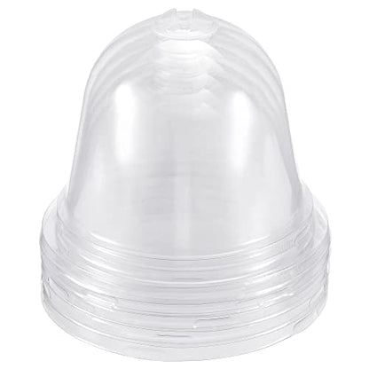 PATIKIL 5-Pack 4.1" Plant Humidity Dome Round Plant Cover Clear 10.5cm | Plastic Garden Cloche Dome, Reusable, for Outdoor Frost Freeze Protection, Mini Greenhouse - size: 4.1"