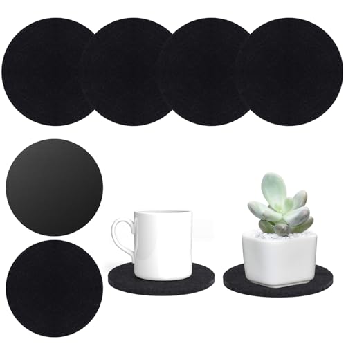 Plant Coaster Mat Reversible(Fabric/Leather),6Pcs Plant Coasters for House Plants Indoor & Outdoor,Household Products Absorbent/Waterproof(6inch) - size: 6 Inch