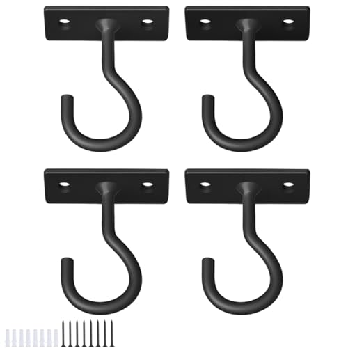 2.5In Metal Plant Wall Hooks 4Pack Bulk Hanging Brackets Indoor Black - color: Black, size: 2.5in&4Pack