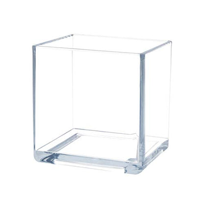 Royal Imports Acrylic Square Vases for Centerpieces Non-Breakable 5" Clear - size: 5"x5"