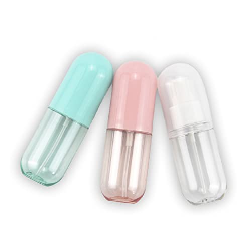 3 Pcs 1.5oz/40ml Fine Mist Spray Bottle for Travel and Home, Empty Mini Portable Cosmetic Atomizer, Small Refillable Liquid Containers for Travel/Daily Use (3 Colors Pack)