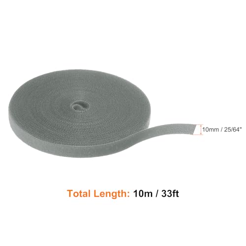 HARFINGTON 2pcs Garden Plant Tape 33ft 25/64" Reusable Garden Plant Ties Strap Nylon Plant Twist Tie for Plant Gardening Home Office, Grey - color: Gray, size: 33ft x 25/64"