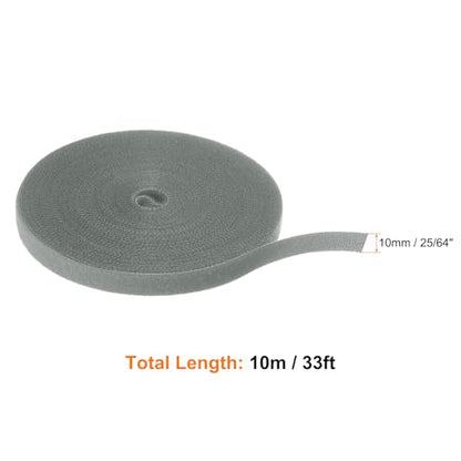 HARFINGTON 2pcs Garden Plant Tape 33ft 25/64" Reusable Garden Plant Ties Strap Nylon Plant Twist Tie for Plant Gardening Home Office, Grey - color: Gray, size: 33ft x 25/64"