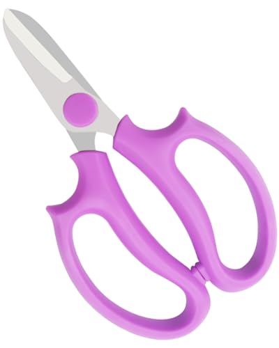 Flower Scissors, Violet Floral Shear for Cutting Fresh Flowers | Stainless Steel Flower Shears for Plant Fruits - style: 1 PC Violet