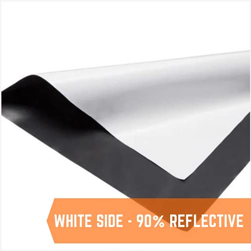 Farm Plastic Supply - Black & White Greenhouse Plastic Sheeting - 6 mil - (10' x 10') - 90% Reflective Green House Covering Film for Farming, Gardening, Agriculture - size: 10' x 10'
