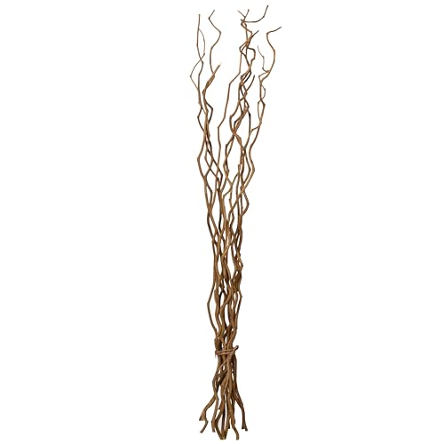 Uniquewise 12pc 37" Natural Dried Mulberry Twigs Ideal Sticks for DIY Crafts Decorative Stems Floral Arrangements Floor Vase Fillers Wedding Centerpiece Event Decorations and Home Décor Accent, Brown - color: Brown, size: 37 Inch, style: Mulberry