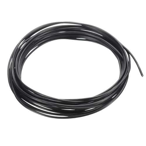 PATIKIL 1 Roll of 16.4 Feet 1.5mm Bonsai Training Wire, Black | Floral Wire Stems, Anodized Aluminum Tree Wire for Gardening Branch Fixing
