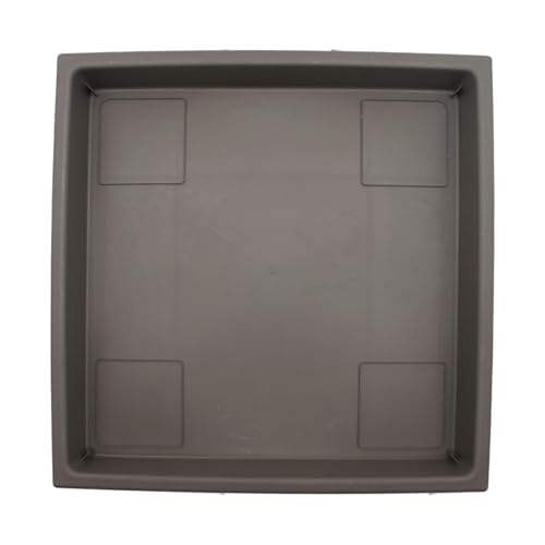 The HC Companies Accent Square Plant Saucer - Durable Plastic Trays for Plants - Square Tray for Water Drainage - UV Resistant Planter Saucer for Indoor & Outdoor Use (14”, Cappuccino, Pack of 1) - color: Cappuccino, size: 14"