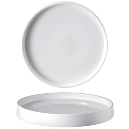 Ceramic Plant Saucer 6.5 Inch 2 Pack White, Fits Pot Base Under 6 Inch | Sturdy, Leak-Proof, Indoor Outdoor Planter Base, Plant Pot Tray Plate for Flower Pots to Catch Water Drip & Drainage - size: 6.5in 2pack