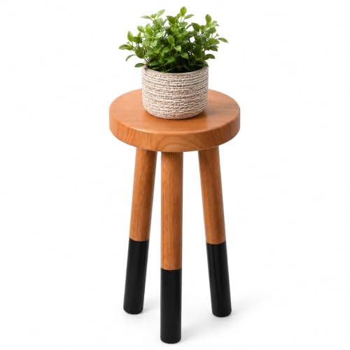 Wood Plant Stand, Indoor Plant Holder, Wooden Pot Stand for Plants - color: 18" Tall Black