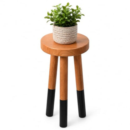 Wood Plant Stand, Indoor Plant Holder, Wooden Pot Stand for Plants - color: 18" Tall Black