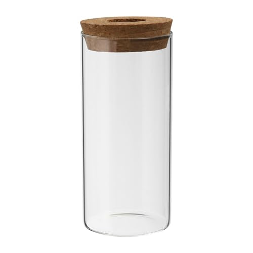 PATIKIL 4.7"x2.6" Plant Propagation Terrarium, Glass Cylinder Vase Desktop Glass Planter with Cork Stopper for Hydroponic Plants Centerpieces - size: 4.7"x2.6"