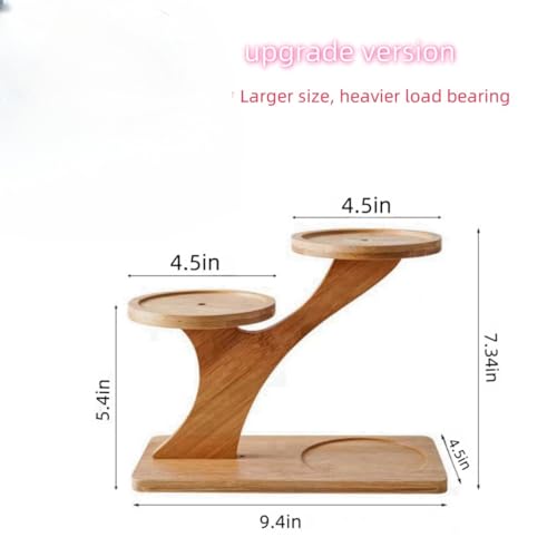 Tiers Bamboo Plant Stand,3 Tiers Indoor Succulent Windowsill Shelf - Small Tabletop Plant Holder for Home, Office, Kitchen 9.4"x7.34"x4.5" Fits 4.5'' of Plant pots
