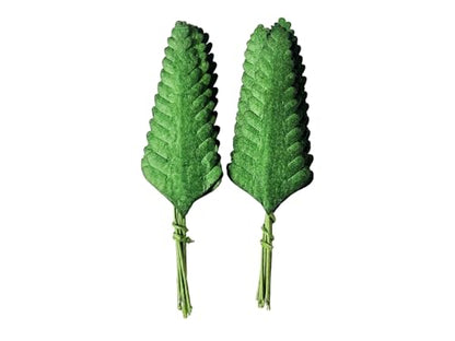 Ploen 25 pcs Green Leaves Ferns Mulberry Paper Leaves with Wire Stems Fern1 Leaf Mulberry Paper Craft Supplies Scrapbooking Embellishments for so Many Card DIY Craft Projects Leaves104