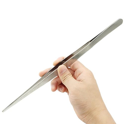 12 Inch Kitchen Tweezers Tongs, 2Pcs - size: 12" Point Tip
