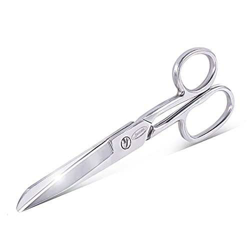 Newness Fabric Scissors, Heavy Duty All Metal Stainless Steel Craft Scissors, Multi-Purpose Professional Sharp Shears for Tailor Dressmaker Craft Cutting Cloth Leather Canvas Denim Paper, 6.5 Inch