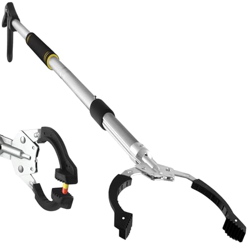 Grabber Reacher Tool Extra Long, 55" Trash Picker Upper Grabber Heavy Duty Stainless Steel Thickened Non-Slip 6 inch Wide Jaws Claw Reaching Tool Foldable Pick up Stick Grabber. (55inch) - size: 50 Inch