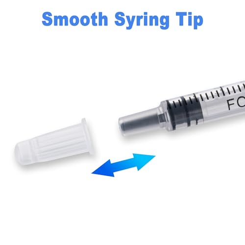 50pack 1ml Syringes Without Needle Plastic for Liquid, Measuring, Ink Refilling, Oil, Liquids Glue Applicator, With Cap - style: 1ML