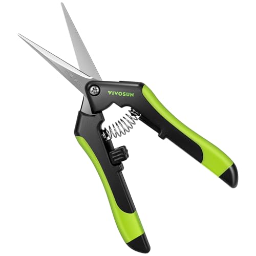 VIVOSUN 6.5 Inch Garden Scissors, Black Pruning Shears for Plants, 3-Pack | Straight Precision Stainless Steel Blades, Comfort Ergonomic Grips, Ideal Snip for Deadheading, Trimming & Shaping Plants - style: Black Straight Blade