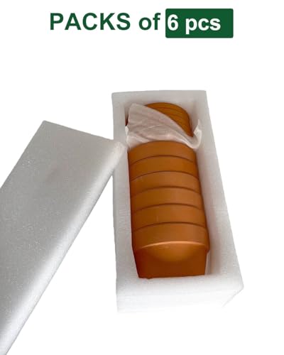 4.5 Inch Shallow Terracotta Plant Pots - 6 Pack Small Clay Flowerpot with Drainage Hole, Terra Cotta Succulent Pot for Indoor Outdoor Plants - size: 4.5 inch