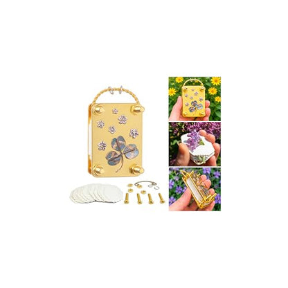SMORBRID Micro Flower Press Plants Art & Crafts Metal Flowers Pressing, Microwave Flower Press, DIY Pressed Plant Preservation Kit Art for Arts and Crafts Lovers Gifts (Leaf) - color: Leaf