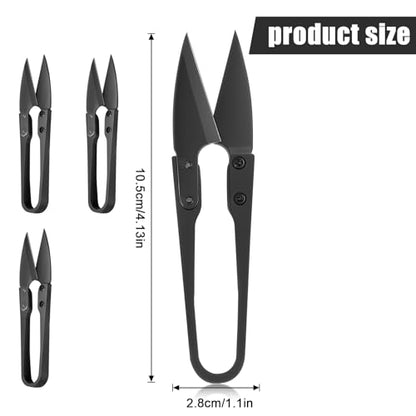 4PCS Mini Bonsai Pruning Scissors, Stainless Steel Gardening Clipper | Small Pruner Shears Bud Leaves Trimmer Bud and Bonsai Trimming Pruners Trimmers for Sewing Gardening(Black) - style: Black