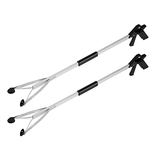 Grabber Tool 32" Suction Cup Grip Heavy Duty Aluminum -2 Pack- Lightweight Foldable Reacher Grabber Pickup Tool, Gripper Grabbers for Elderly Grab it Reaching Tool Trash Picker Grabber Black, By Luxet - color: Black, size: 2-Pack