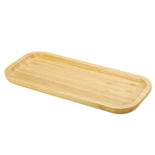 PATIKIL Wood Saucer, 12x5 Inch Rectangular Wooden Plant Drainage Tray Bonsai Plants Saucer Succulent Pot for Home Balcony Patio - size: 12x5 Inch