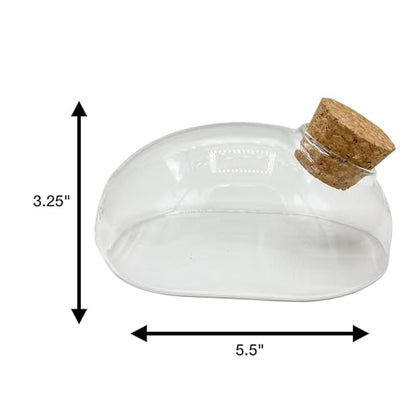 Silver Circle Products Unique Gardener: Glass Terrarium - Mouse with Cork Lid - Gardening Planter, Glass, for Succulents, Herbs, Plants, Flowers & More - style: Single
