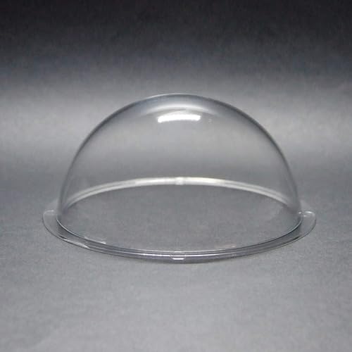 KAYNEY Acrylic Dome with Flange Clear Plastic Hemisphere – Transparent Case for CCTV, Camera Lens, Jewelry, Collectibles & Miniatures – Dustproof Cover for Delicate Items (4.8inch / 120mm) - size: 4.8inch / 120mm