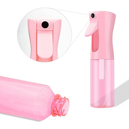 LERPOLOR Empty Spray bottles, Continuous Spray Bottle for Hair, Spray Water Bottle Fine Mist Refillable, Skin Care, Showering Pets, Plants, travel, Ironing and Cleaning 6.8 Ounce (1 Pack, Pink)