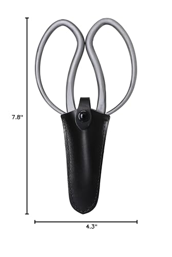 KAKURI Bonsai Scissors Long Blade Made in Japan 8", Japanese Stainless Steel Blade, Large Okubo Shears for Bonsai and Garden Use