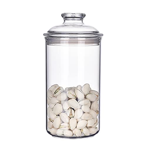 34oz Acrylic Storage Jar, Airtight Lid with Silicone Sealing Ring, Ideal Canister Container for Sugar, Tea, Spices, Herbs, Shells, Bath Salt, Christmas Decorative Apothecary Jars - size: Standard 1000 ml