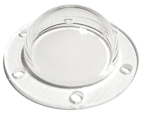 Acrylic Dome/Plastic Hemisphere - Clear (1" with Holes) - size: 1" with Holes
